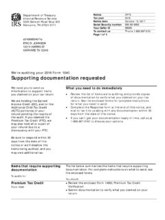You need to send supporting documentation - IRS tax forms