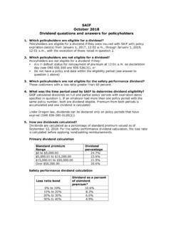 2007 Dividend Questions and Answers - saif.com