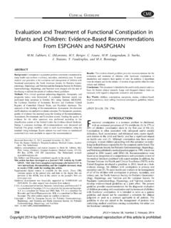 Evaluation and Treatment of Functional ... - NASPGHAN