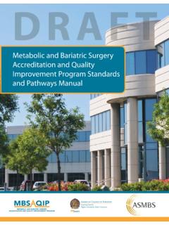 Metabolic and Bariatric Surgery Accreditation and Quality ...