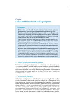 Chapter I Social protection and social ... - United Nations
