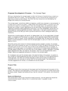 Proposal Development Process &gt; The Concept Paper
