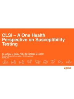 CLSI A One Health Perspective on Susceptibility Testing