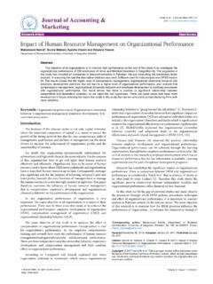 Impact of Human Resource Management on Organizational ...
