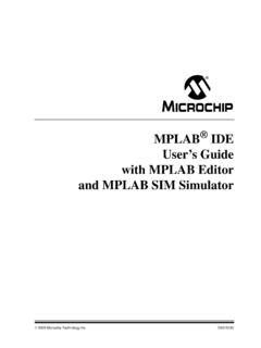 MPLAB IDE User's Guide with MPLAB Editor and MPLAB …