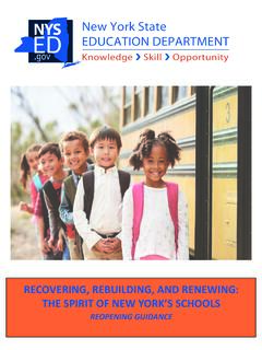 School Reopening Guidance - New York State Education ...