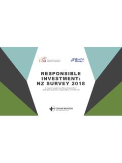 RESPONSIBLE INVESTMENT: NZ SURVEY 2018
