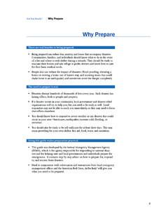 Why Prepare - FEMA