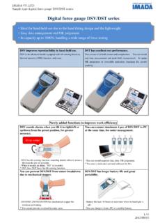 Digital force gauge DSV/DST series
