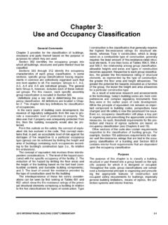 Chapter 3: Use and Occupancy Classification