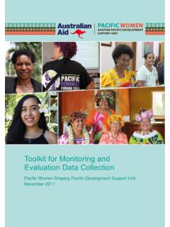 Monitoring and Evaluation Toolkit - Pacific Women Shaping ...
