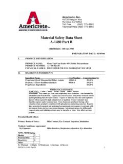 Material Safety Data Sheet A-1480 Part B