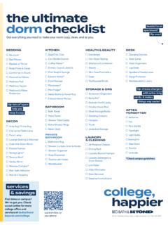 the ultimate dorm checklist