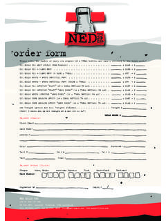 order form - Ned Kelly Red Premium Australian Wine