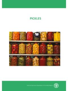 PICKLES - Food and Agriculture Organization