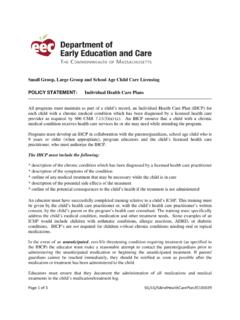 Small Group, Large Group and School Age Child Care Licensing