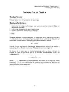 Trabajo y Energ&#237;a Cin&#233;tica - fisica.uson.mx