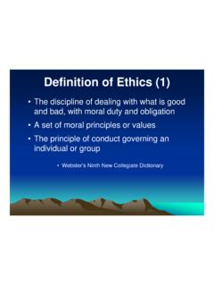 Definition of Ethics (1)
