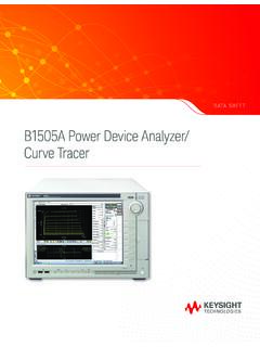 B1505A Power Device Analyzer/Curve Tracer - Keysight