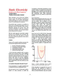 Static Electricity Guidance for Plant Engineers