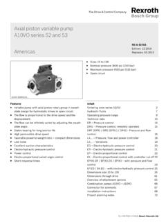 Axial piston variable pump A10VO series 52 and 53
