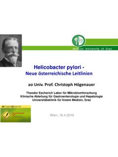 Helicobacter pylori - Neue &#246;sterreichische Leitlinien