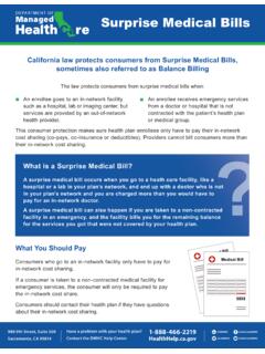 Surprise Medical Bills Fact Sheet