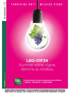LBG-01F34 illumine votre vigne, &#233;limine le mildiou
