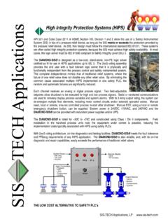 High Integrity Protection Systems (HIPS) - SIS-TECH