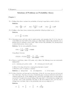Solutions of Problems on Probability theory - Intranet DEIB
