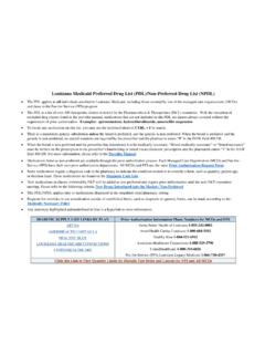 Louisiana Medicaid Preferred Drug List (PDL)/Non-Preferred ...