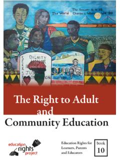 ˜e Right to dut ommunit Education - saide.org.za