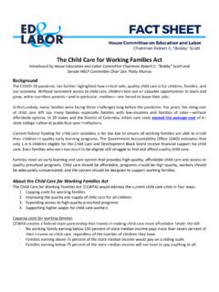 The Child Care for Working Families Act