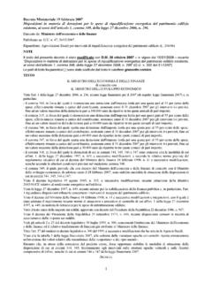 Decreto Ministeriale 19 febbraio 2007 Disposizioni …