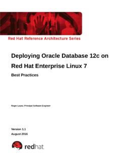 Deploying Oracle Database 12c on Red Hat Enterprise Linux 7