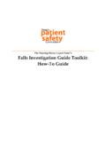 The Nursing Home Expert Panel’s Falls Investigation Guide ...