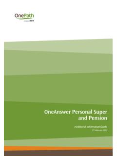 OneAnswer Personal Super and Pension - ANZ …