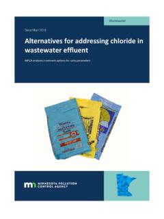 Alternatives for addressing chloride in wastewater effluent