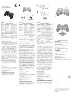 1 On Getting started with Logitech® Gamepad F310 1 2