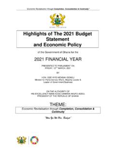 Highlights of The 2021 Budget Statement and Economic Policy