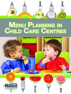 Menu Planning in Child Care Centres - HNHU.org