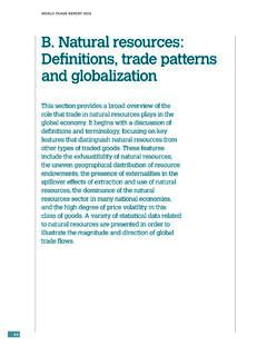 B. Natural resources: definitions, trade patterns and ...