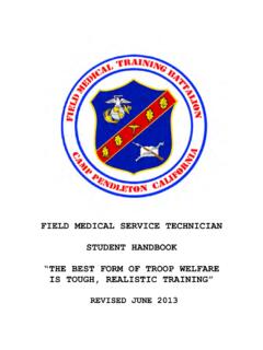 FIELD MEDICAL SERVICE TECHNICIAN STUDENT HANDBOOK …