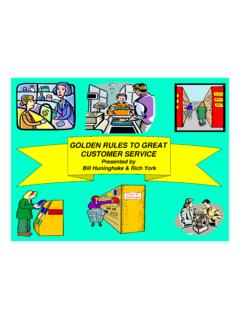 GOLDEN RULES OF CUSTOMER SERVICE