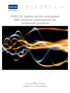 CISPR 32 Update on the anticipated EMC emission ...