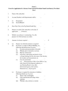 Form 3 Form for Application for Advance from General ...