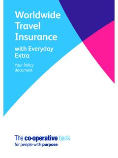 Travel Insurance Policy Summary and Policy Document