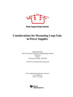 Considerations for Measuring Loop Gain in Power Supplies