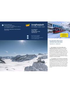 Rail Info Jungfraubahnen Jungfraujoch