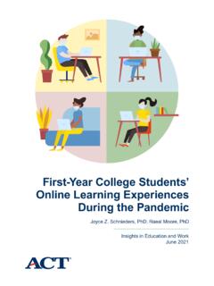 First-Year College Students’ Online Learning Experiences ...